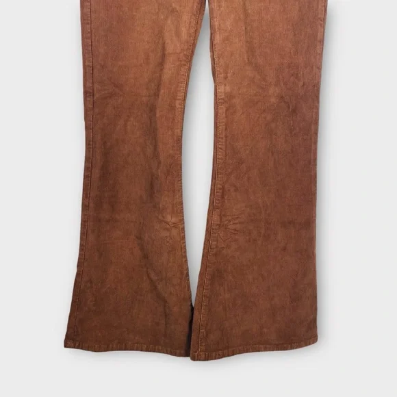 NEW AE Corduroy Super High-Waisted Flare Pant Brown Corduroy size 10 - Picture 4 of 14
